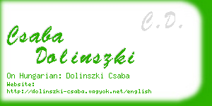 csaba dolinszki business card